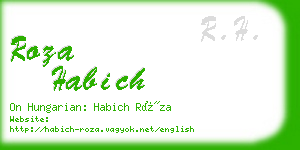 roza habich business card